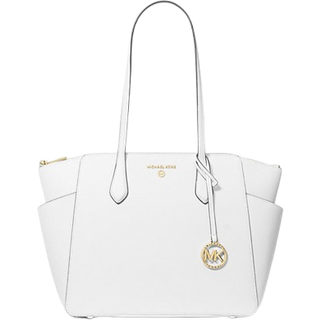 MK Marilyn Medium Saffiano Leather Tote Bag - White - Michael Kors - ONE SIZE