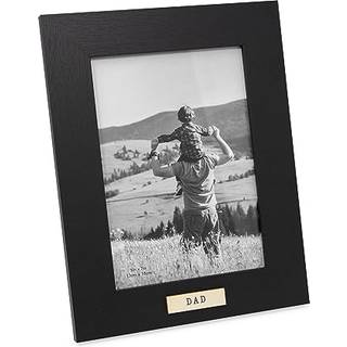 Isaac Jacobs 5x7 Wood Sentimenter DAD Billeder Ramme Vertical Bærningsfotosamme med staffeli og en hængende faner til bordplads Desktop & Wall Di