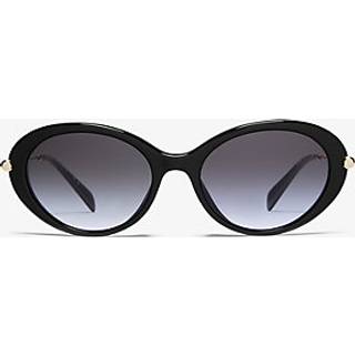 Michael Kors Kvinde MK2245U ROCKAWAY 30058G Solbriller Acetat Sort Grå Rund Normal Skygge