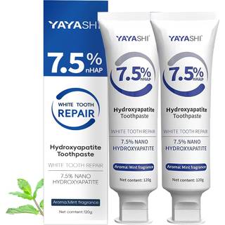 St 2-pak hydroxyapatit tandpastaer til emaljebeskyttelse og tandstyrkende blid mint frisk nde Daglig brug for oral sundhed