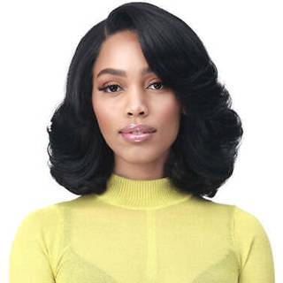 Bobbi Boss 13X7 HD blonder Bob Curly syntetisk paryk - MLF602 NATALIA B?lget korte parykker med babyh?r Limfri blondefri paryk med h?j varmebesta