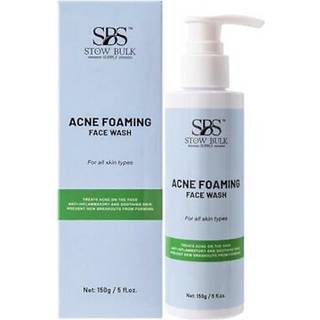 SBS Stow Bulk Supply Acne Foaming Face Wash - Olie -kontrollerende ansigtsrensning til hudorme & bumser - Blid og fugtighedsafvikling for at redu