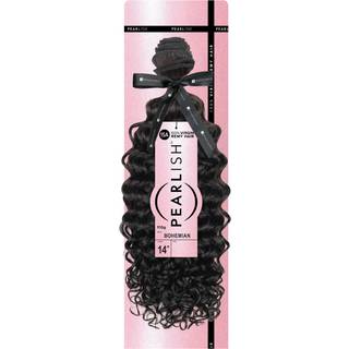 Sensationnel Pearlish Bundle Human Hair - Bohemian Deep Pearl Conditioned 15A Soft Remy Beauty Supply Sy In eller lim på bundter (16 tommer Natur
