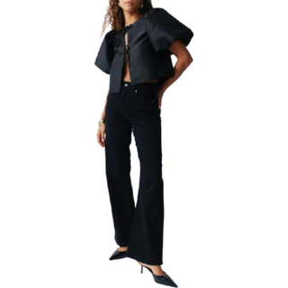 Gina Tricot-Comfy wide jeans-wide jeans-Sort-38-Dame