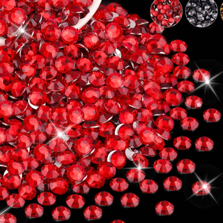 4000pcs 4 mm harpiks rhinestones i bulk (rød) bedazzling fladback krystaller til håndværk DIY negle dekoration perler charme til tumbler sko tøjs
