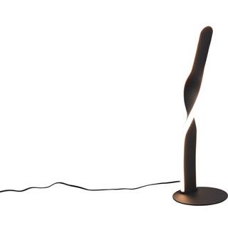 LED-bordlampe Ginko, sort mat, metal, højde 40,5 cm