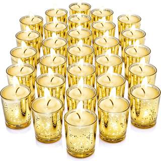 Lagra ditt hem guld votivljushållare bulkpaket (36 räkningar) te -lampor ljusstakar för bordets mittstycke julvalentin och bröllop votivljushålla
