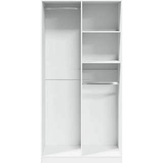 klædeskab 100x50x200 cm konstrueret træ hvid