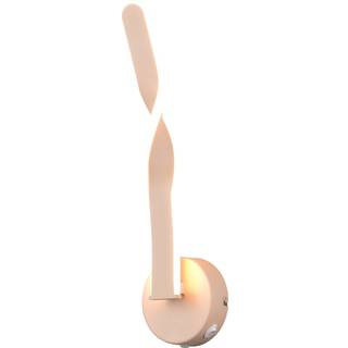 LED-væglampe Ginko, sand, metal, højde 45,5 cm