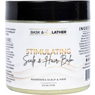 Bask & Lather Stimulerende hovedbund og hårbalsam til hårvækst Mango & Shea Butter Nourishing Jojoba Oil Peppermint & Rosemary Oil E -vitamin Sca