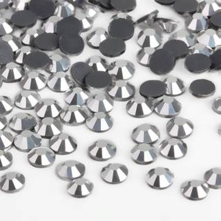 Beadsland Crystal Hotfix Rhinestone Machine Cut Stone 1440pcs/PKG (Silver Hematite SS10/3mm)