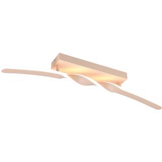LED-loftlampe Ginko, sand, metal, længde 79 cm
