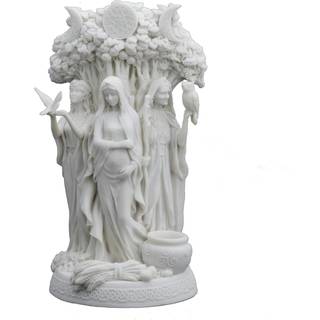Veronese design 10.5 """" Tall Danu Irish Triple Goddess of Tuatha de Danann Resin Statue White Finish Statue