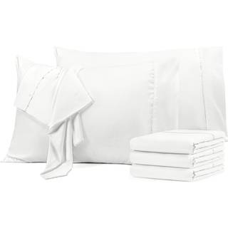 Utopia Bedding Queen Pillow Cases - 6 Pack - Konvolutlukning - Blød børstet mikrofiberstof - Krympning og fade resistent pude dækker 20 x 30 tomm