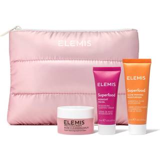 Elemis Way to Glow Skincare Kit Travel Set med Rejsestørrelse Rose Cleansing Balm Glow Priming Moisturizer & Midnight Facial Nourish & Illuminat