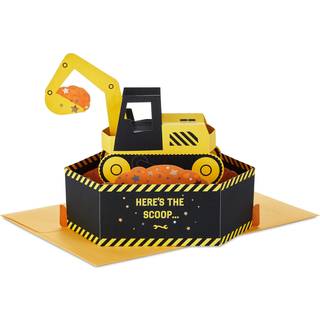 Hallmark Paper Wonder Pop Up Birthday Card for Kids (Construction Excavator)