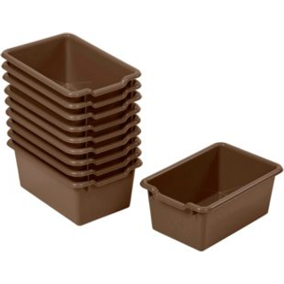 ECR4KIDS SCOOP FRONT OPBEVARING BINS MULTIPURPOSE Organisation Chocolate 10-Piece