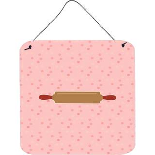 """" Caroline's Treasures Rolling Pink Pink Metal Print 6H X 6W Multicolor """"