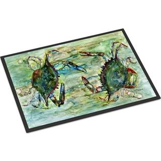 """" Caroline's Treasures 8940Mat Blue Crab Standoff Indoor eller Outdoor Mat 18 X 27 """" ""Multicolor"" ""