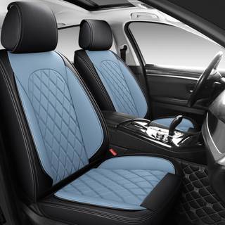Lingvido vandt?t l?derbils?deovertr?k - Fuld s?t sportspudebeskytter til SUV'er lastbiler og biler Automotive Seat Covers (Fors?de sort og lysebl