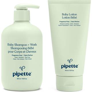 Pipette duftfri vask og lotion duo ren tårefri badetid sulfatfri parabenfri følsom hud baby vask følsom hud baby lotion hypoallergenisk ikke-toks