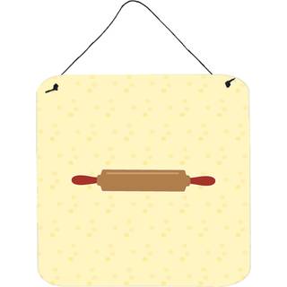 """" Caroline's Treasures Rolling Pin på Yellow Metal Print 6H X 6W Multicolor """"