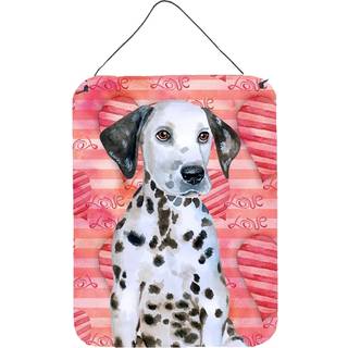 """" Caroline's Treasures Dalmatian Puppy Love Metal Print 16 """" """" X 12 """" """" Multicolor """"