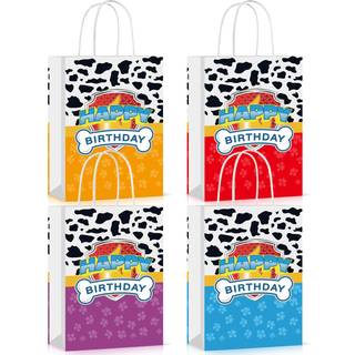 HDJY 16 STK tegneseriehund Fdselsdagsfest Goodiebags Favors Tasker Slikposer Dekoration 8,26 tommer x 5,9 tommer x 3,14 tommer