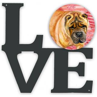 """" Caroline's Treasures Shar Pei Metal Artwork Love Wall-Decor multicolor """"