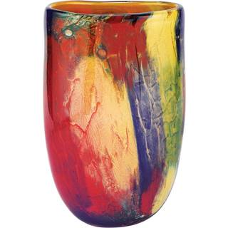 11 Flerfarvet kunstglas Oval vase