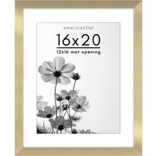 AmericanFlat 16x20 Picture Frame med poleret plexiglas - Brug som 12x16 ramme med Mat eller 16x20 ramme uden Mat - Hudson Collection - Wide Photo