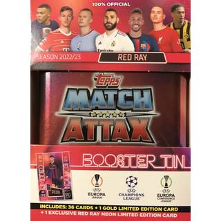 Topps Match Attax 2022/23 - UEFA Champions League fodboldkort - Tin Mini Collection Red Ray