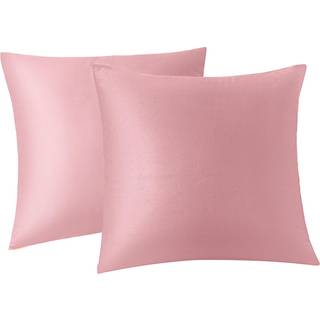 Rainroad Pink kastpuder d?kker s?t med 2 bl?de fl?jls dekorativ pude d?kker 18x18 tommer til sofa seng (lyser?d 18 """" x 18 """" (2pcs))