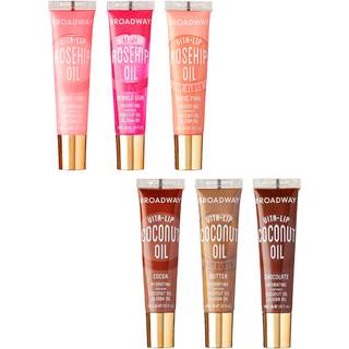 Ruby Kisses Broadway Lip Gloss Vita-Lip Tinted Lip Gloss Fugtgivende beroligende super blankt med kokosnøddeolie og rosehipolie