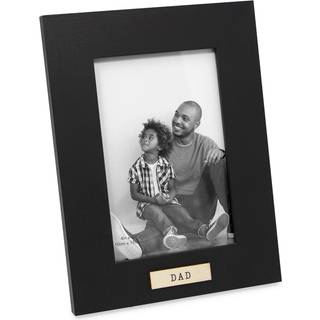 Isaac Jacobs 4x6 Wood Sentimenter Dad Billeder Ramme Vertical Bærningsfoto Ramme med staffeli og en hængende faner til bordplads Desktop & Wall D