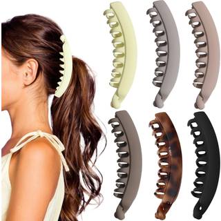 6 pakke 5,1 tommer bananklip til kvinder store bananhårklip til tyndt fint tykke hår stærke banan klo klip til hår