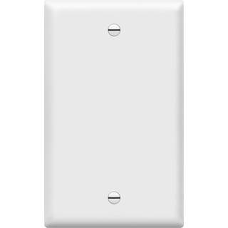 Enerlites Blank Cover Wall Plate Gloss Finish Standard Størrelse 1-bande 4,50 """" X 2,76 """" Polycarbonat termoplastisk 8801-W hvid