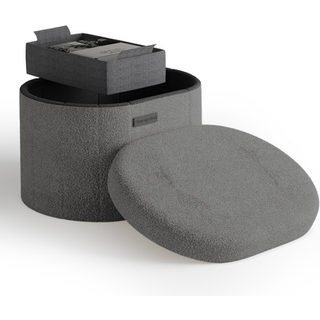 Opbevaringsbud rund osmannisk med opbevaring til stue 16 tommer opbevaring Ottomansk lille osmannisk fodst?tte Boucle Foot Affool Ottoman Max 330