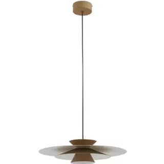 Lucande LED-pendellampe Livie, beige, aluminium, Ø 50 cm