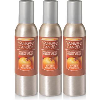 Yankee -stearinlys koncentreret luftfriskerum Spray lugt eliminator til hjemmet badeværelse krydret græskar 1,5 oz (pakke med 3)