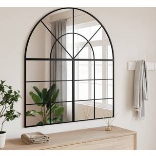 vægspejl 100x110 cm buet jern sort