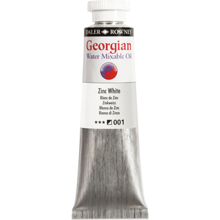 Georgian Water Mixable Oil Colour, vandopløselig oliefarve 37 ml Zinc White 001