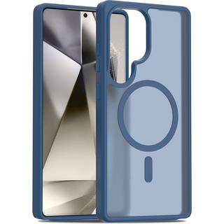 EIDERWOOD Samsung Galaxy S25 Ultra Mat Hybrid Bagside Cover - MagSafe Kompatibel - Blå / Gennemsigtig