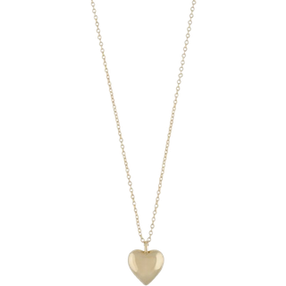 Snö Of Sweden Brooklyn Heart Pendant Necklace Plain Gold 45 cm