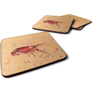 """" Caroline's Treasures 8468FC Crawfish Foam Coasters (Sæt på 4) 3,5 """" ""H x 3,5"" """" W multicolor """"