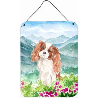 """" Caroline's Treasures Mountian Flowers Blenheim Cavalier Spaniel Door Hanging Prints Wall-decor multicolor """"
