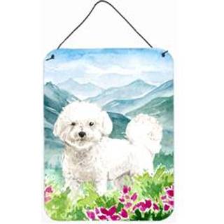 """" Caroline's Treasures Mountain Flowers Bichon Frize Door Hanging Prints Wall-decor multicolor """"