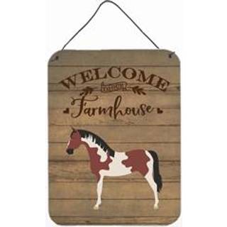 """" Caroline's Treasures Pinto Horse Welcome Door Hanging Prints Wall-Decor Multicolor """"