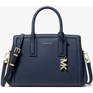 MK Laila Small Pebbled Leather Satchel - Blue - Michael Kors - ONE SIZE