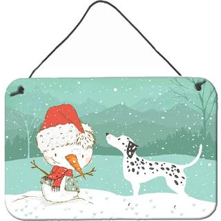 Caroline's Treasures Snowman Dalmatian Christmas Wall eller Door Hanging Prints
